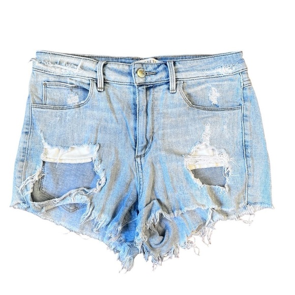 Guess Light Wash Distressed Cut Off Shorts - Size 27 - Picture 1 of 8
